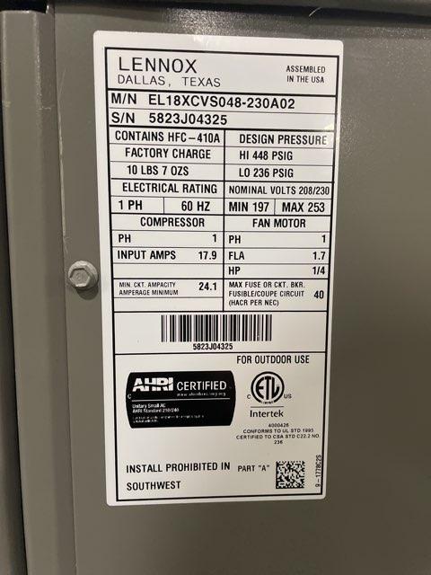 4 Ton Variable Speed Split-System Comm Compatible Air Conditioner 208-230/60/1 R410A 18 SEER2