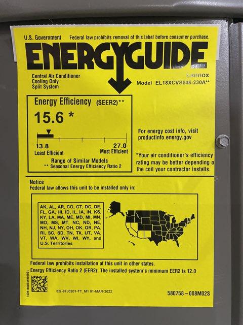4 Ton Variable Speed Split-System Comm Compatible Air Conditioner 208-230/60/1 R410A 18 SEER2