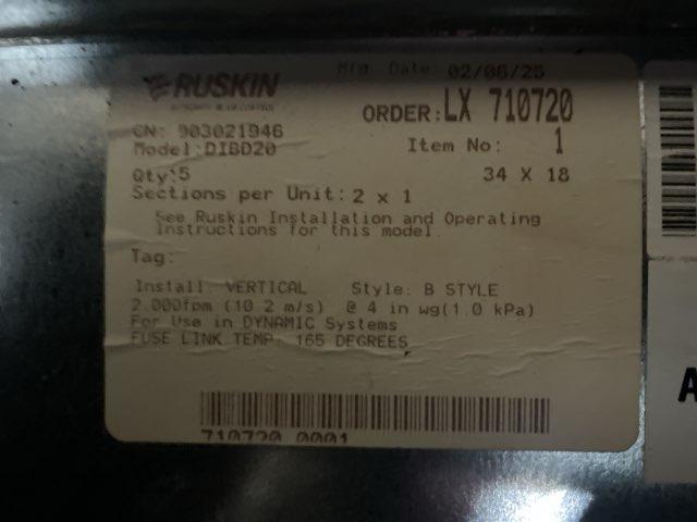 Fusible Link Rectangle Fire Damper 17X20