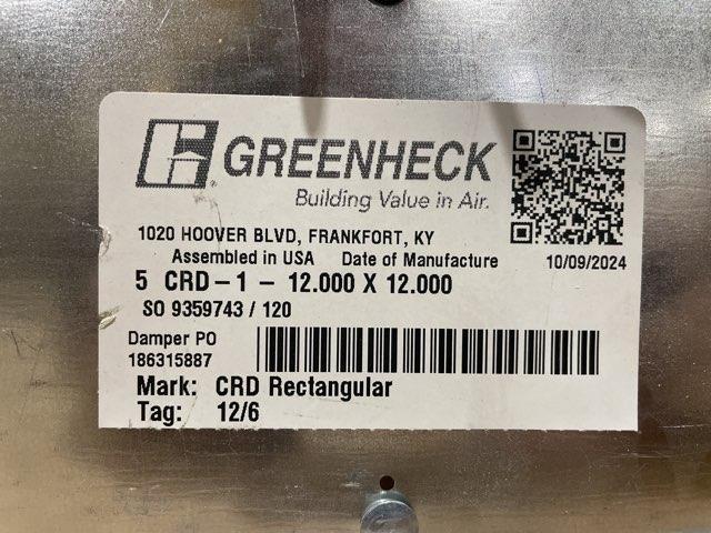 SIEMENS ELECTRONIC FIRE DAMPER 12"X12",  50-60 HERTZ, 120-230VOLTS, 1 PHASE