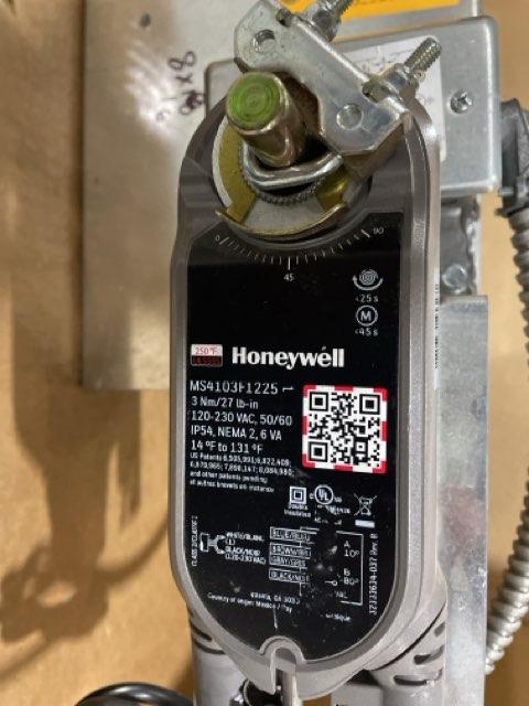 Honeywell Electronic Fire Damper 16" X 8" , 50-60 Hertz, 120-230volts, 1 Phase