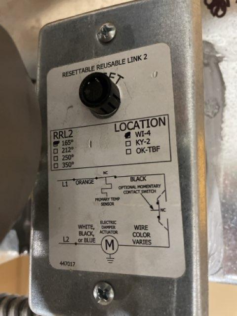 Honeywell Electronic Fire Damper 16" X 8" , 50-60 Hertz, 120-230volts, 1 Phase