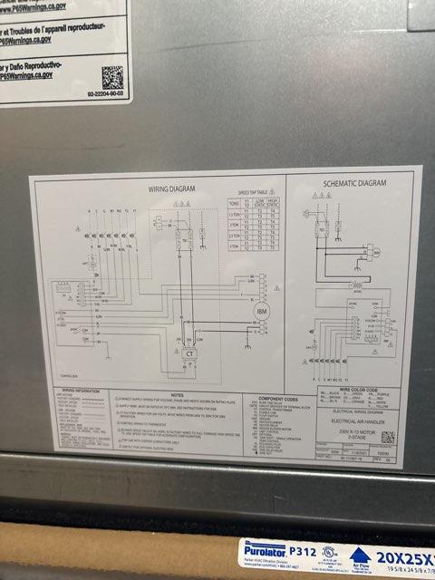 3 Ton AC/HP ECM Front Return Air Handler 208-240/60/1 R-410A CFM 1241