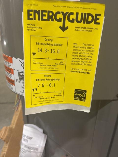 2.5 Ton Two-Stage Split-System Heat Pump 208-230/60/1 R410A 15.2 SEER2