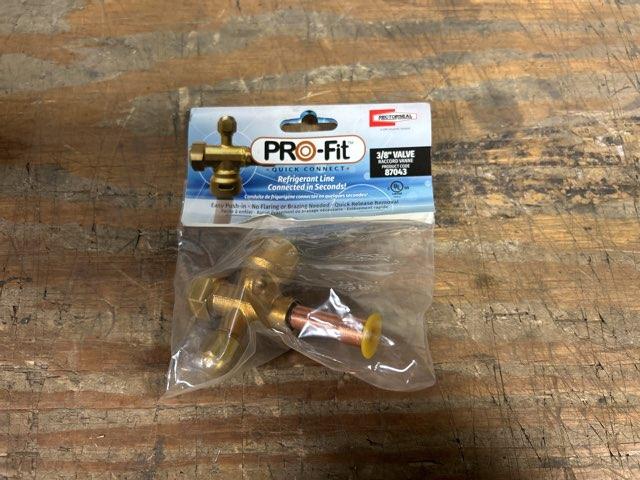 3/8" Brass Service Valve Quick Connect Refrigerant Fitting