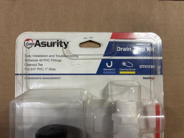 3/4" Drain Trap Kit, Clear U Trap With Cleaning Brush