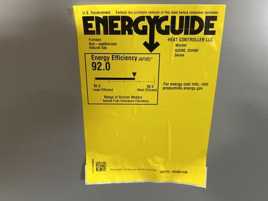 44,000 BTU Single-Stage Downflow PSC Multi Speed Gas Furnace 92.1% AFUE 120/60/1 CFM: 1500