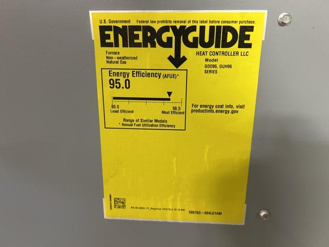 44,000 BTU Two-Stage Upflow/Horizontal ECM Variable Speed Gas Furnace 95% AFUE 120/60/1 CFM: 1370