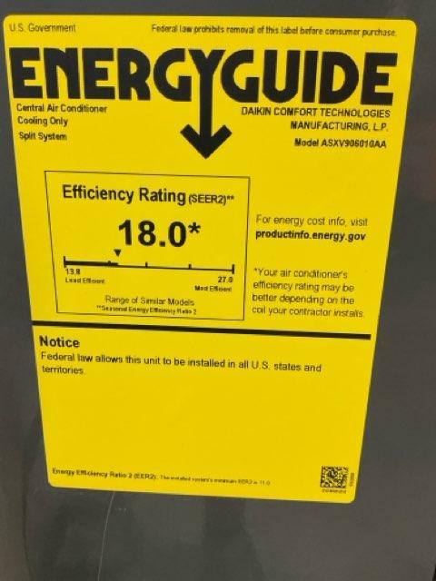 5 Ton Inverter Split-System Communicating Air Conditioner 208-230/60/1 R410A 19.5 SEER2