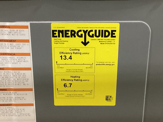 2.5 Ton Single-Stage Horizontal Packaged Heat Pump Unit, 13.4 SEER2, 208-230/60/1, R410A