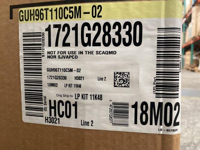 110,000 BTU Two-Stage Upflow/Horizontal ECM Variable Speed Gas Furnace 96% AFUE 120/60/1 CFM: 1955