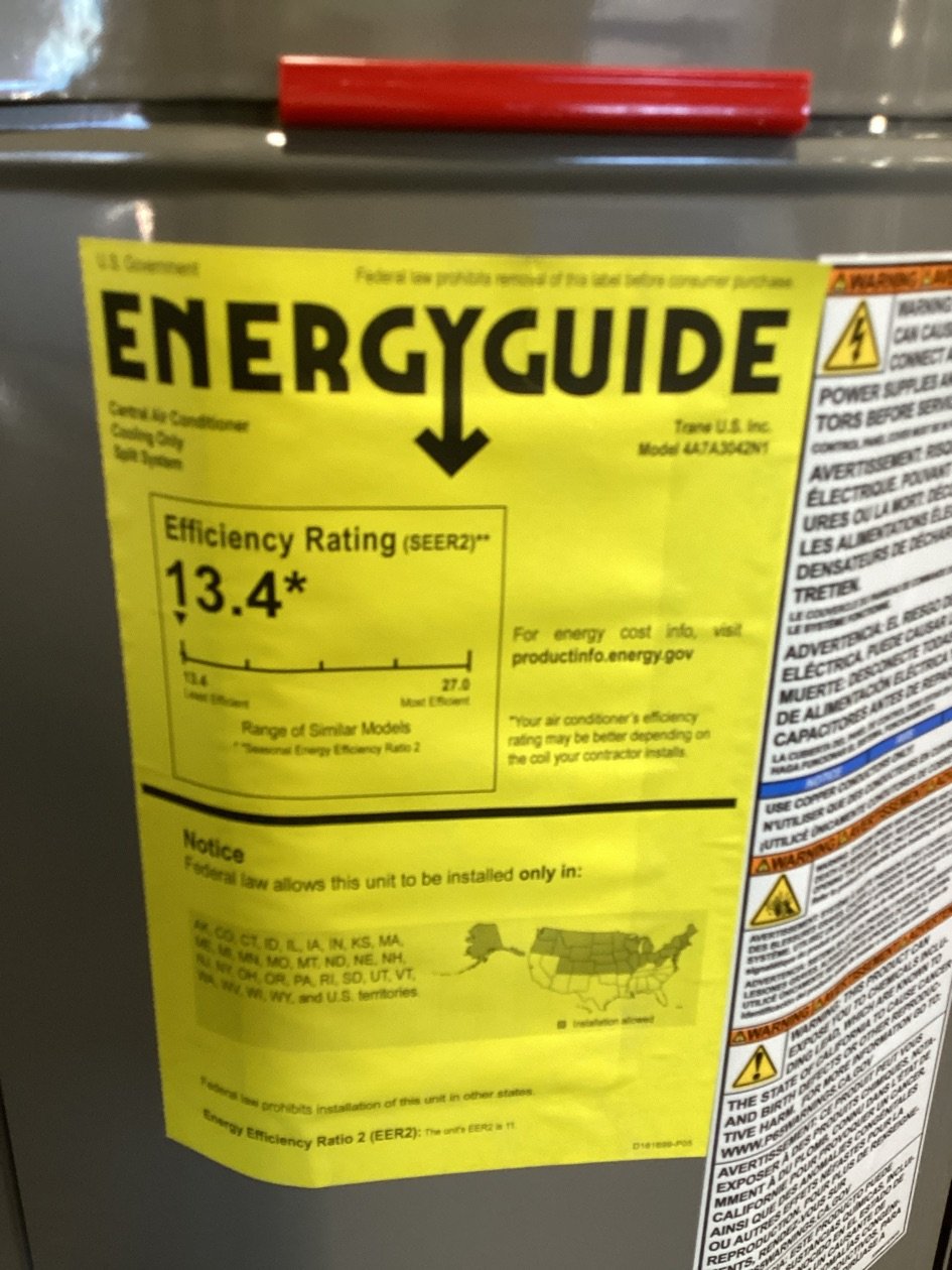 3.5 Ton Single-Stage Split-System Air Conditioner 208-230/60/1 R410A 13.4 SEER2