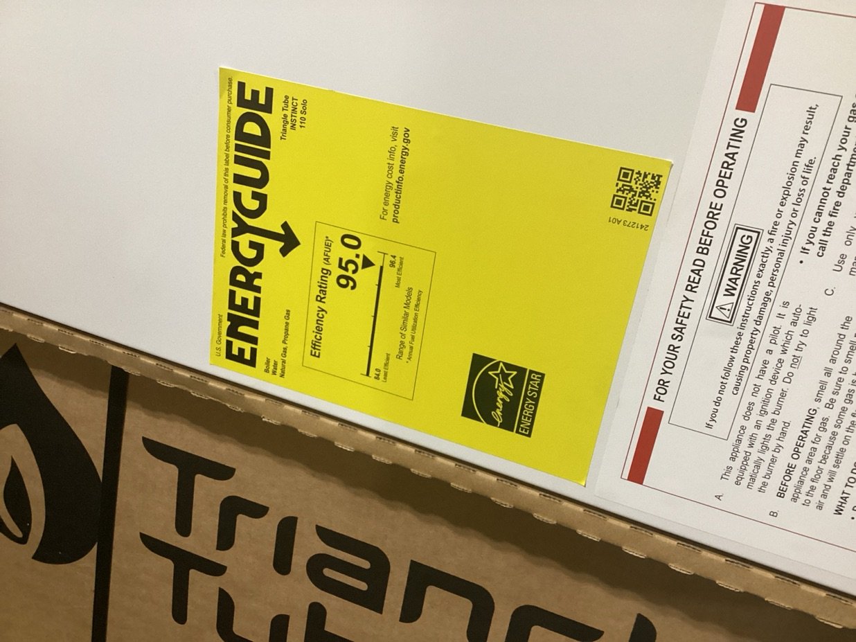 110,000 BTU Condensing Natural Gas Hot Water Boiler 95% AFUE, 120/60/1