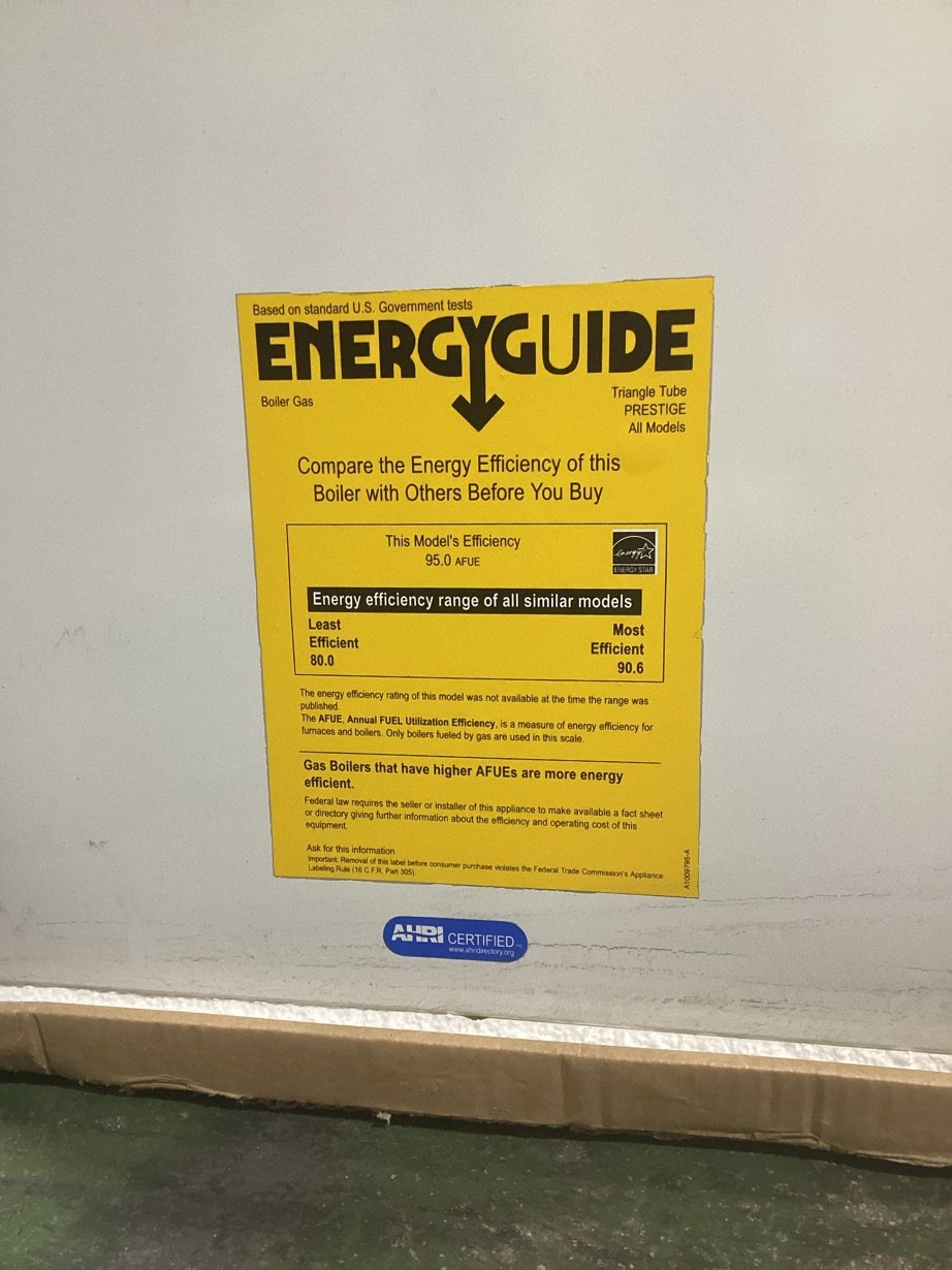 110,000 BTU Condensing Natural Gas Hot Water Boiler 95% AFUE, 120/60/1