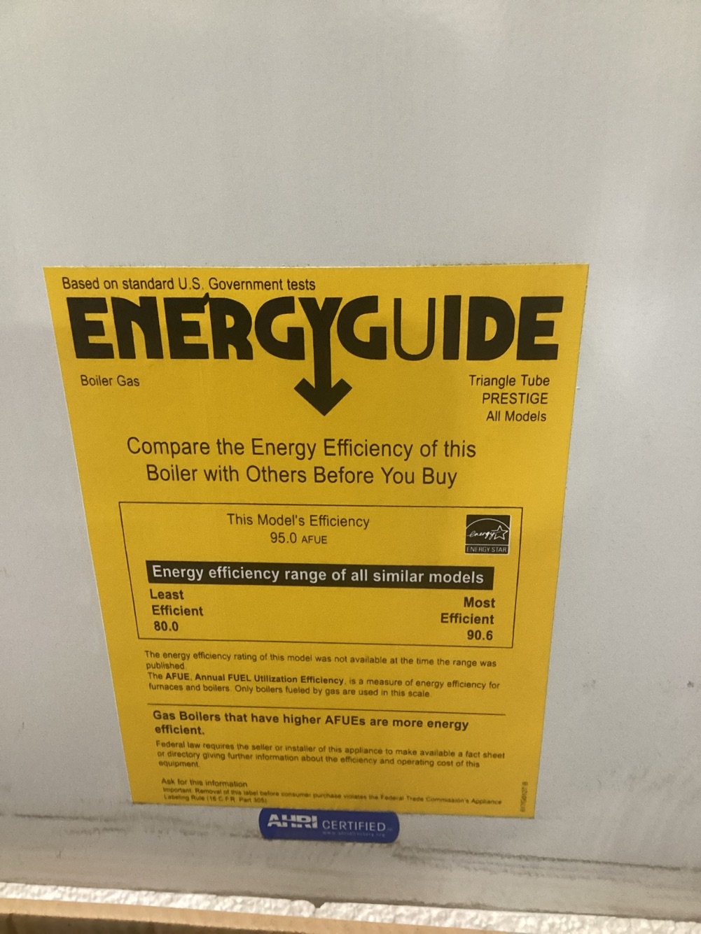 80,000 BTU Condensing Natural Gas Hot Water Boiler 95% AFUE, 120/60/1