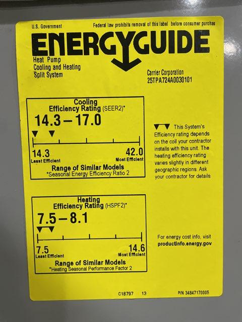 2 Ton Two-Stage Split-System Heat Pump 208-230/60/1 R410A 17 SEER2