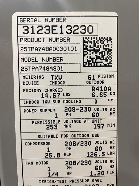 4 Ton Two-Stage Split-System Heat Pump 208-230/60/1 R410A 17 SEER2