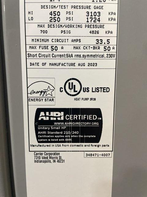 4 Ton Two-Stage Split-System Heat Pump 208-230/60/1 R410A 17 SEER2