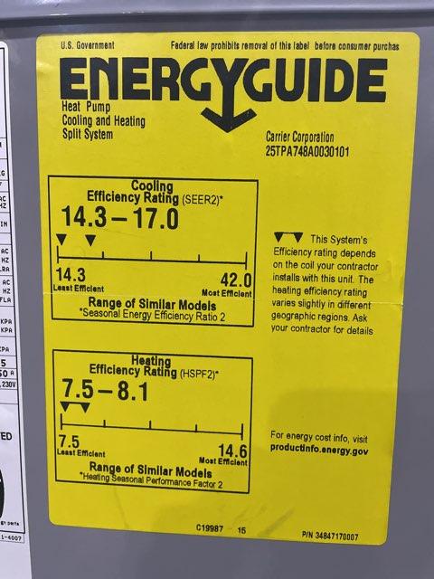 4 Ton Two-Stage Split-System Heat Pump 208-230/60/1 R410A 17 SEER2