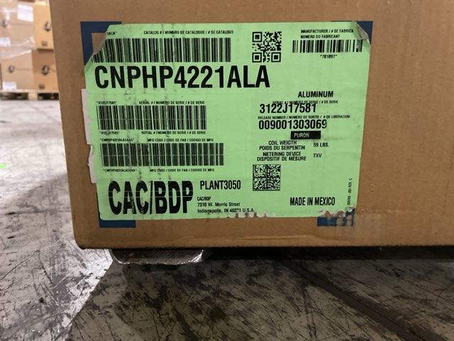 3.5 Ton AC/HP Horizontal Cased N Coil, R410A CFM 1750