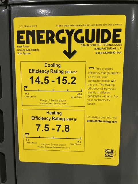 2.5 Ton Single-Stage Split-System Heat Pump 208-230/60/1 R410A 15.2 SEER2