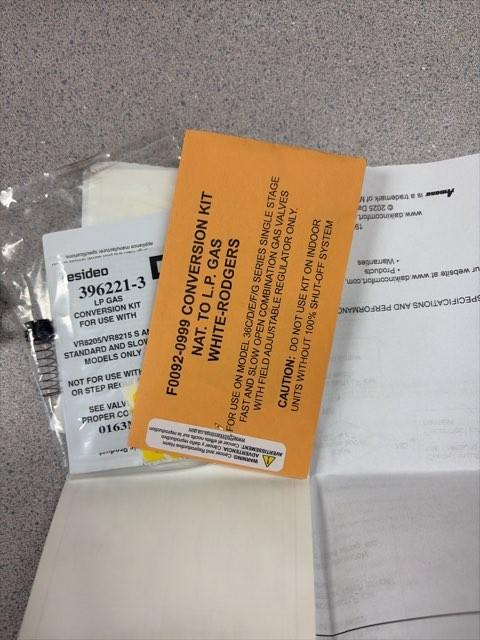 Natural To Propane Conversion Kit, 80%, Single Stage