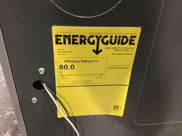 80,000 BTU Two-Stage Up/Horz ECM Variable Speed Comm Compatible Gas Furnace 80% 115/60/1 CFM: 1200