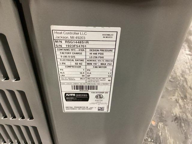 4 Ton Single-Stage Split-System Air Conditioner 208-230/60/1 R410A 14 SEER