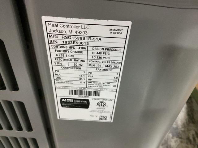 3 Ton Single-Stage Split-System Air Conditioner 208-230/60/1 R410A 14.3 SEER