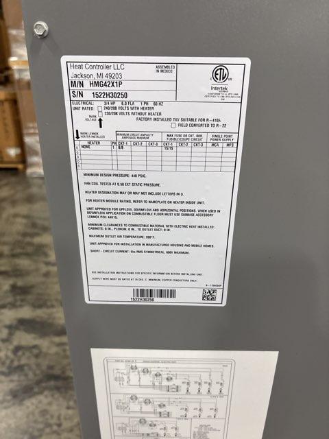 3.5 Ton AC/HP ECM Multiposition Air Handler 208-230/60/1 R-410A CFM 1750