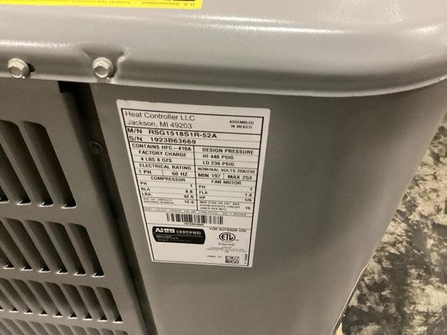 1.5 Ton Single-Stage Split-System Air Conditioner 208-230/60/1 R410A 14.3 SEER