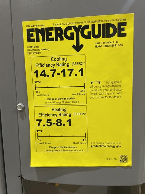 5 Ton Inverter Split-System Heat Pump 208-230/60/1 R410A 18 SEER