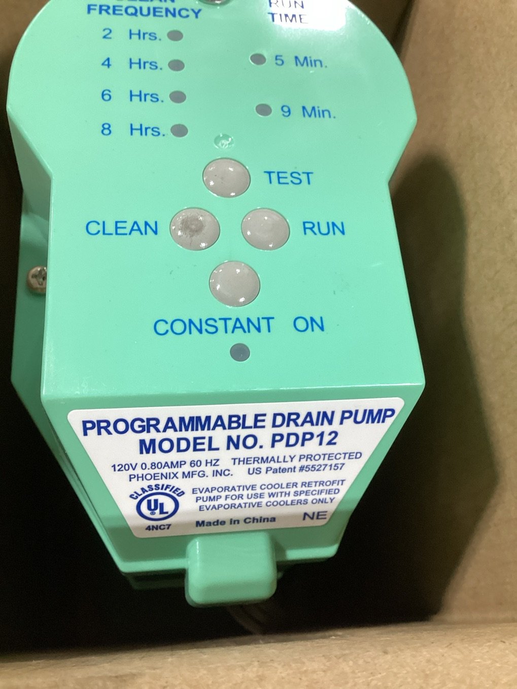8-Cycle Programmable Drain Pump, 120/60/1