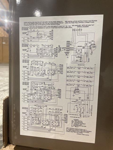 5 Ton AC/HP ECM Multiposition Air Handler/Less Coil 208-230/60/1 R-410A CFM 2000