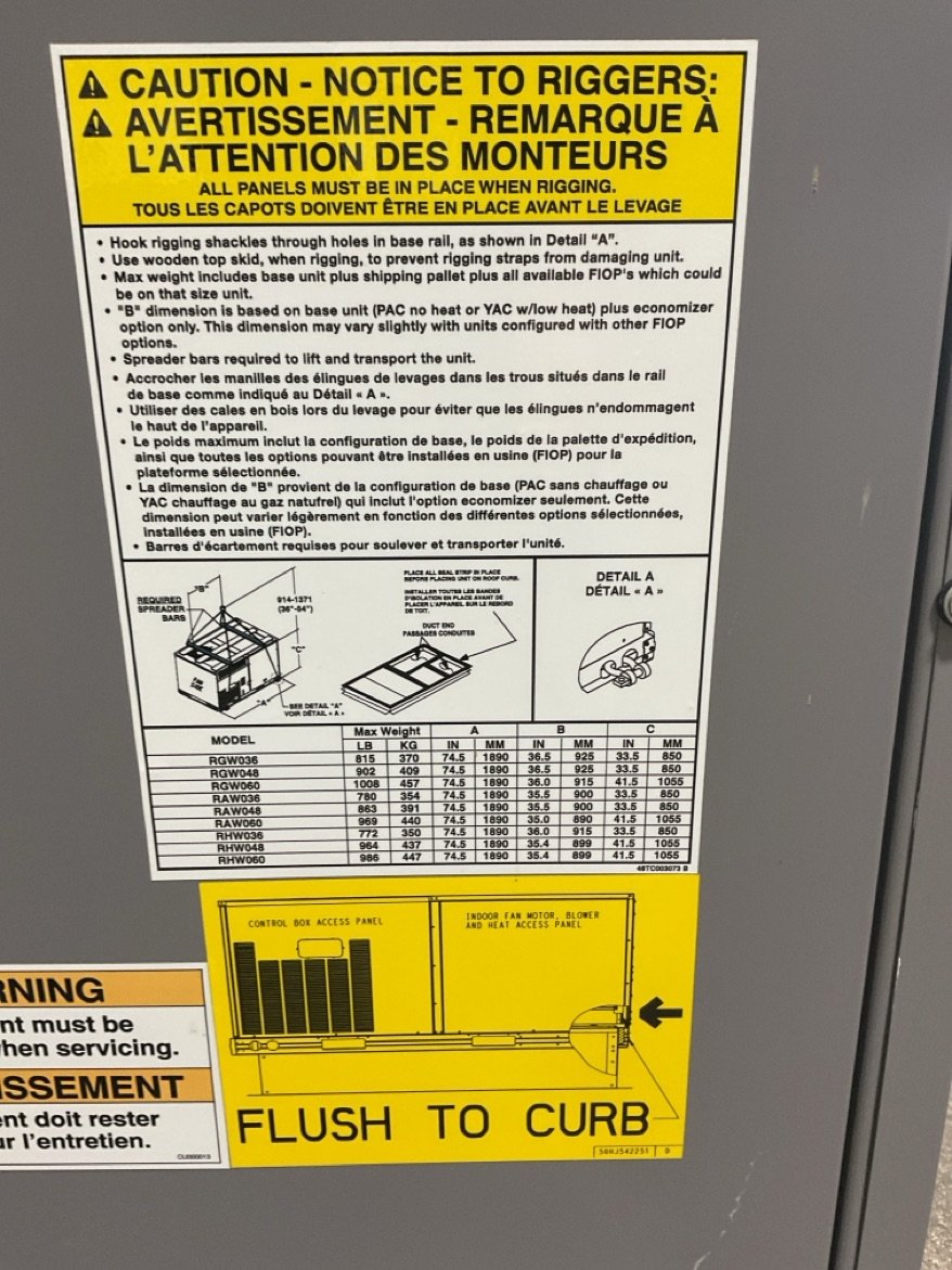 3 Ton Two-Stage Convertible Natural Gas/Electric Packaged Unit, 16 SEER, 208/230/60/3, R410A