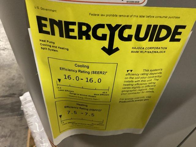 3 Ton Inverter Split-System Communicating Heat Pump 208-230/60/1 R410A 16 SEER2