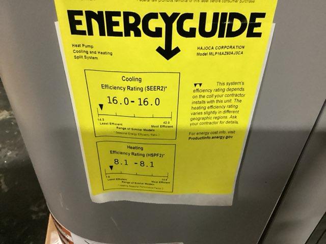 5 Ton Inverter Split-System Communicating Heat Pump 208-230/60/1 R410A 16 SEER2
