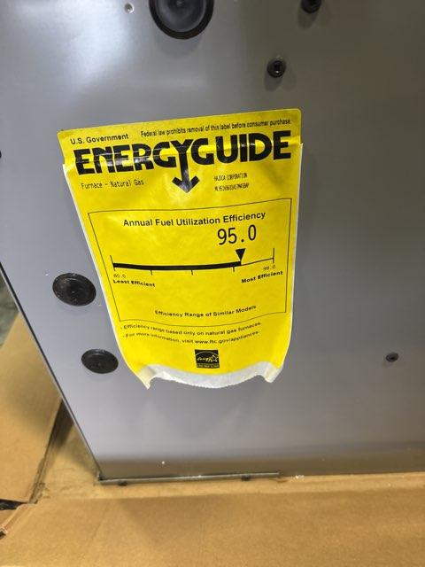56,000 BTU Low NOx 1-Stg Multiposition ECM Var Spd Communicating Gas Furnace 95% 115/60/1 CFM: 1240