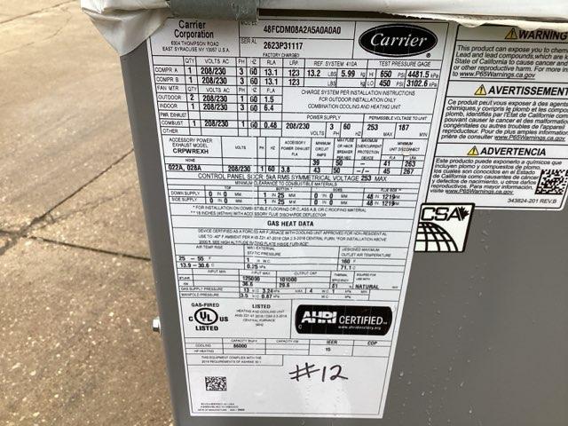 7.5 Ton Two-Stage Convertible Natural Gas/Electric Packaged Unit, 11.2 EER, 208-230/60/3, R410A