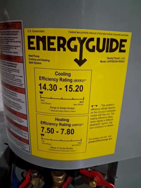 2 Ton Single-Stage Split-System Heat Pump 208-230/60/1 R454B 14.3 SEER2