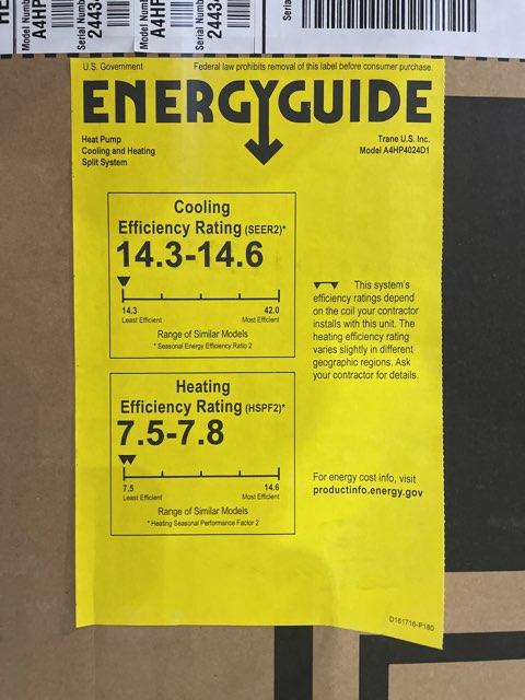 2 Ton Single-Stage Split-System Heat Pump 208-230/60/1 R410A 14.3 SEER2