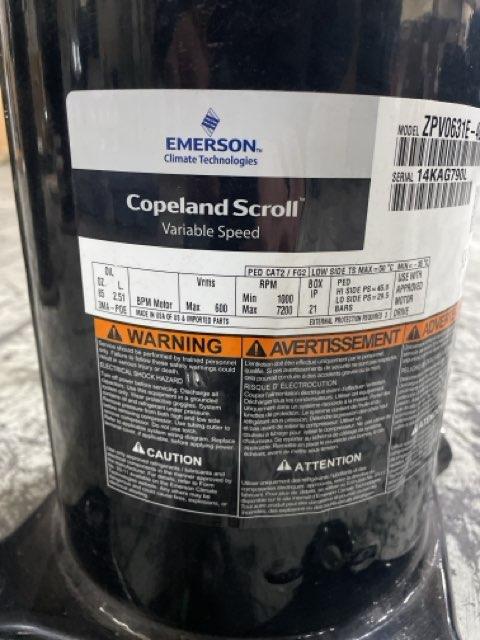 10 Ton Variable Speed AC/HP Scroll Compressor 600/60/3 R410A