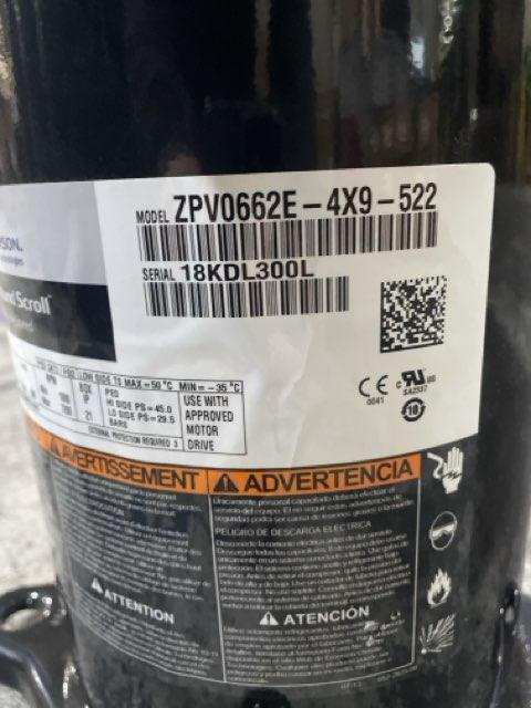 10 Ton Variable Speed AC/HP Scroll Compressor 600/60/3 R410A