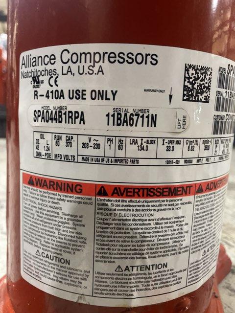 3.5 Ton Single-Stage AC Scroll Compressor 208-230/60/1 R410A