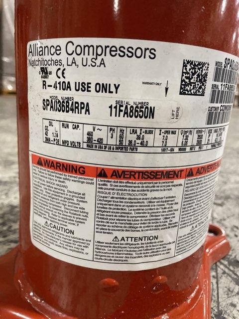 3 Ton AC/HP Scroll Compressor 380-460/50-60/3 R410A