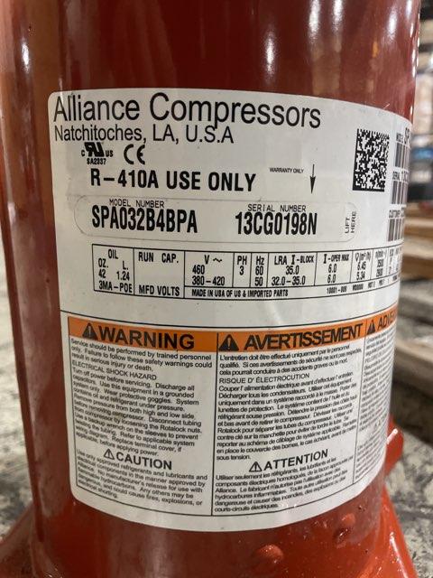 2.5 Ton AC Scroll Compressor 380-460/50-60/3 R410A