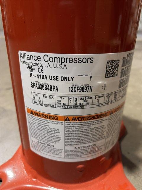 3 Ton Single-Stage AC Scroll Compressor 380-460/50-60/3 R410A