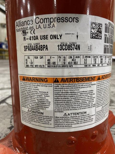 3.5 Ton AC Scroll Compressor 380-460/50-60/3 R410A