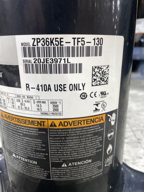 3 Ton Single-Stage AC/HP Scroll Compressor 200-230/60/3 R410A