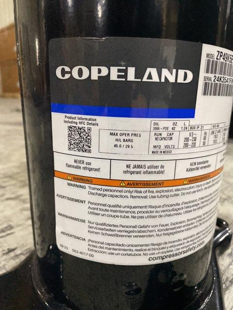 4 Ton Single-Stage AC/HP Scroll Compressor 200-230/60/3 R410A